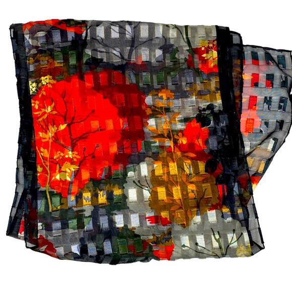 Graphic Metro Pagoda Fall Print Fall Scarf Unbranded - Picture 5 of 5